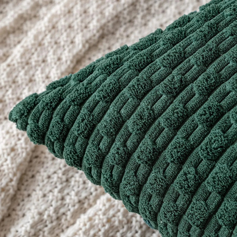 Corduroy Cushion Covers with Boho Style – Velvia-Khaki-40x40CM-State of Style