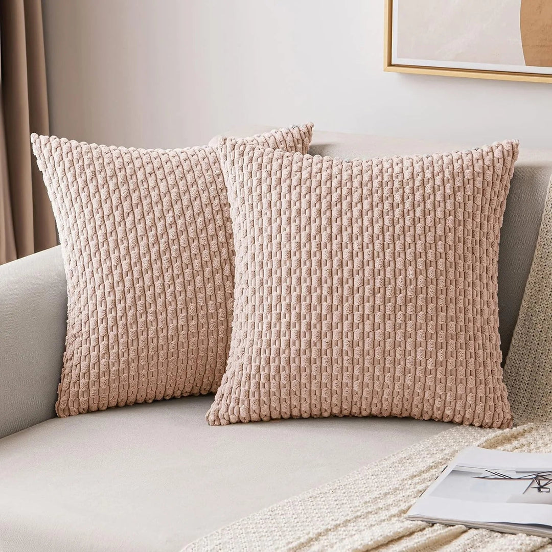 Corduroy Cushion Covers with Boho Style – Velvia-Pink-40x40CM-State of Style