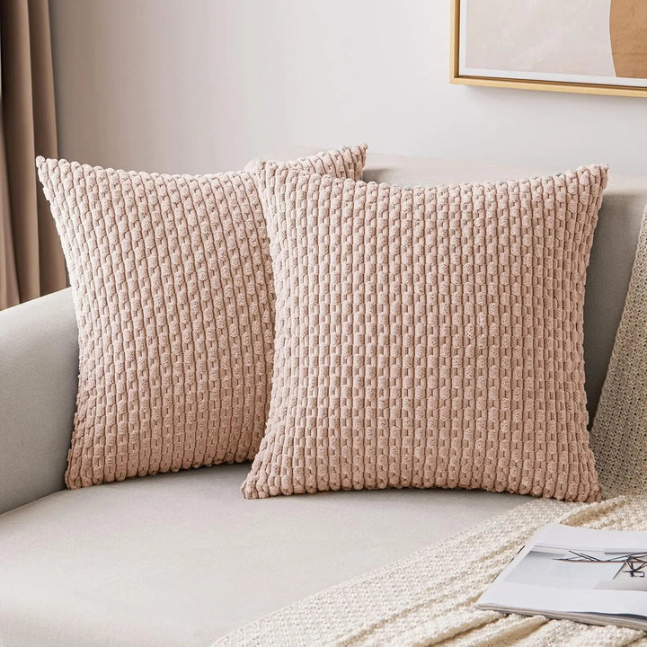 Corduroy Cushion Covers with Boho Style – Velvia-Pink-40x40CM-State of Style