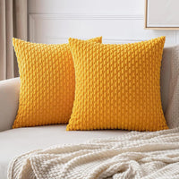 Corduroy Cushion Covers with Boho Style – Velvia-Yellow-40x40CM-State of Style