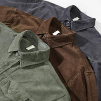 Corduroy Men's Shirt - David-Brown-S-State of Style