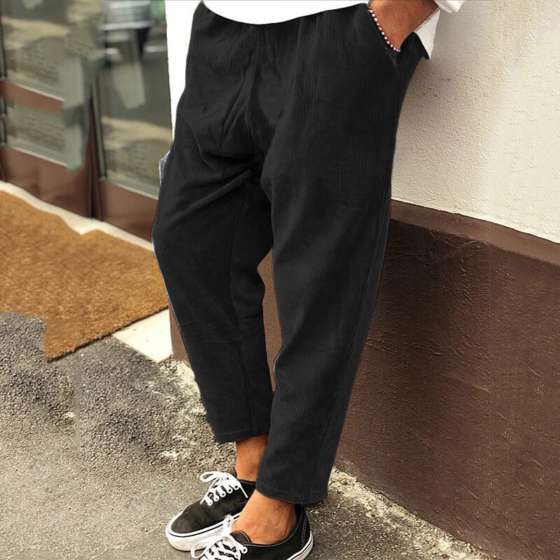 Corduroy Trousers for Men - Milan-Black-XS-State of Style