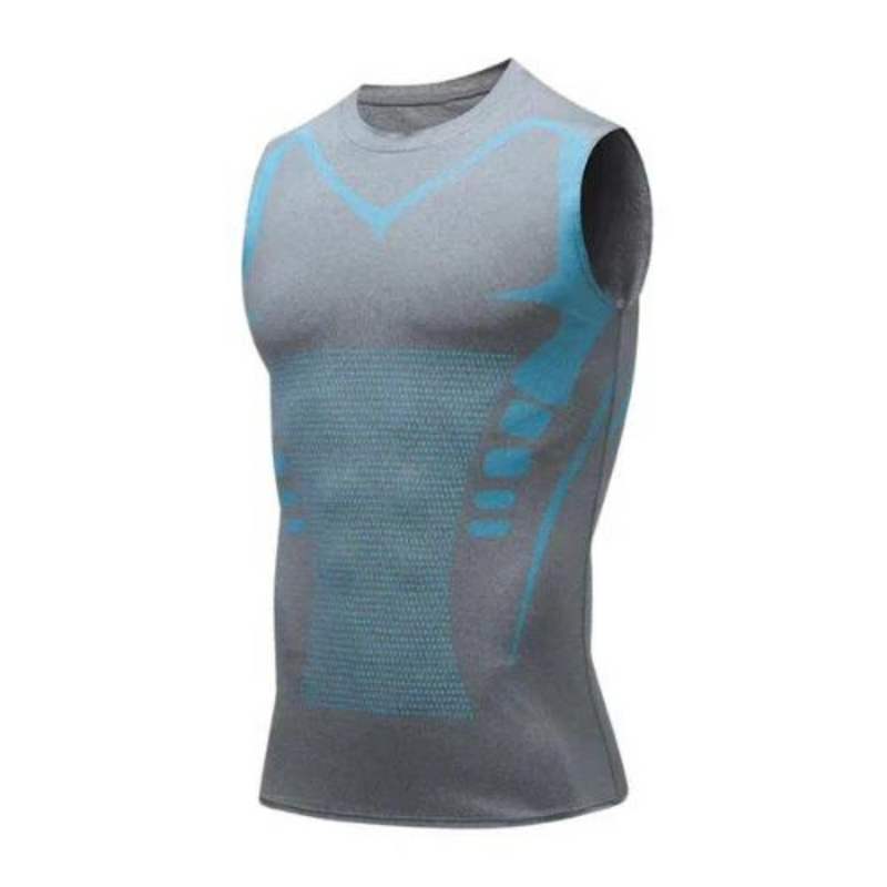 Corrective Dress Shirt – CoreForm Bodyshape-Grey Blue-S (50-70kg)-State of Style