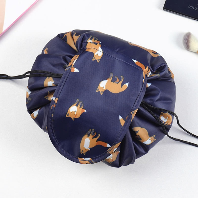Portable Drawstring Cosmetic and Toiletry Bag