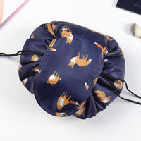 Portable Drawstring Cosmetic and Toiletry Bag