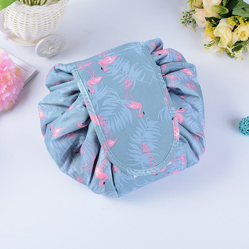 Portable Drawstring Cosmetic and Toiletry Bag