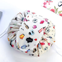 Portable Drawstring Cosmetic and Toiletry Bag
