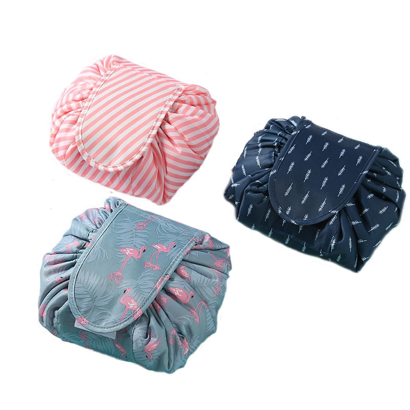 Portable Drawstring Cosmetic and Toiletry Bag
