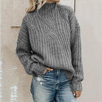 Cosy Knit Jumper with Roll Neck - Elise-Grey-XS-State of Style