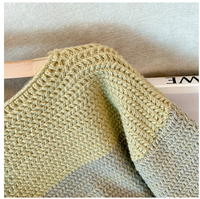 Cosy Plus Size Lazy Day Patch Colour Sweater-Green-L-State of Style