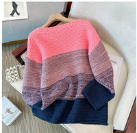 Cosy Plus Size Lazy Day Patch Colour Sweater-Green-L-State of Style