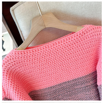 Cosy Plus Size Lazy Day Patch Colour Sweater-Green-L-State of Style