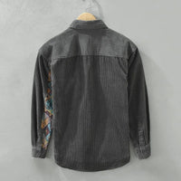 Cotton Men's Shirt with Long Sleeves - Quinten-Gray-XS-State of Style