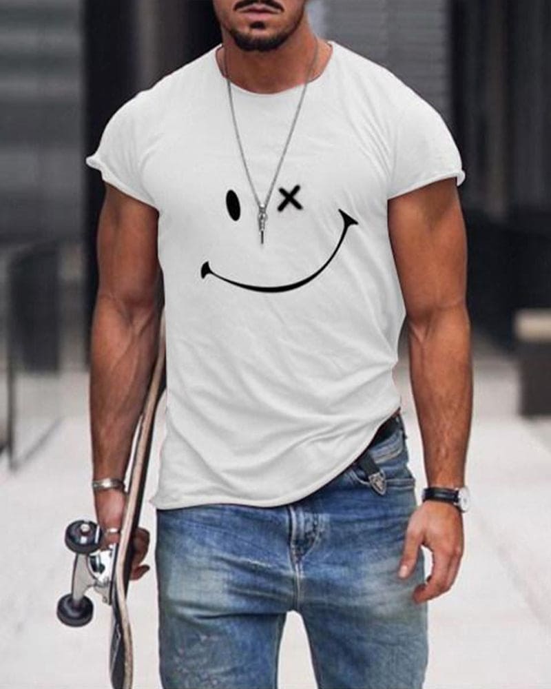 Cotton Men's T-Shirt - Arlo-White-S-State of Style