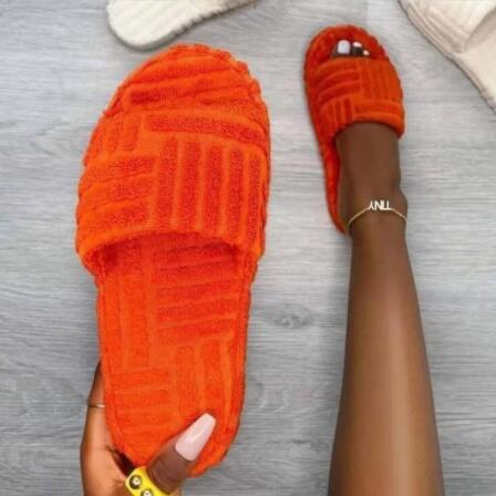 Cotton Sandals | Women's Summer Footwear-Orange-4.5-State of Style