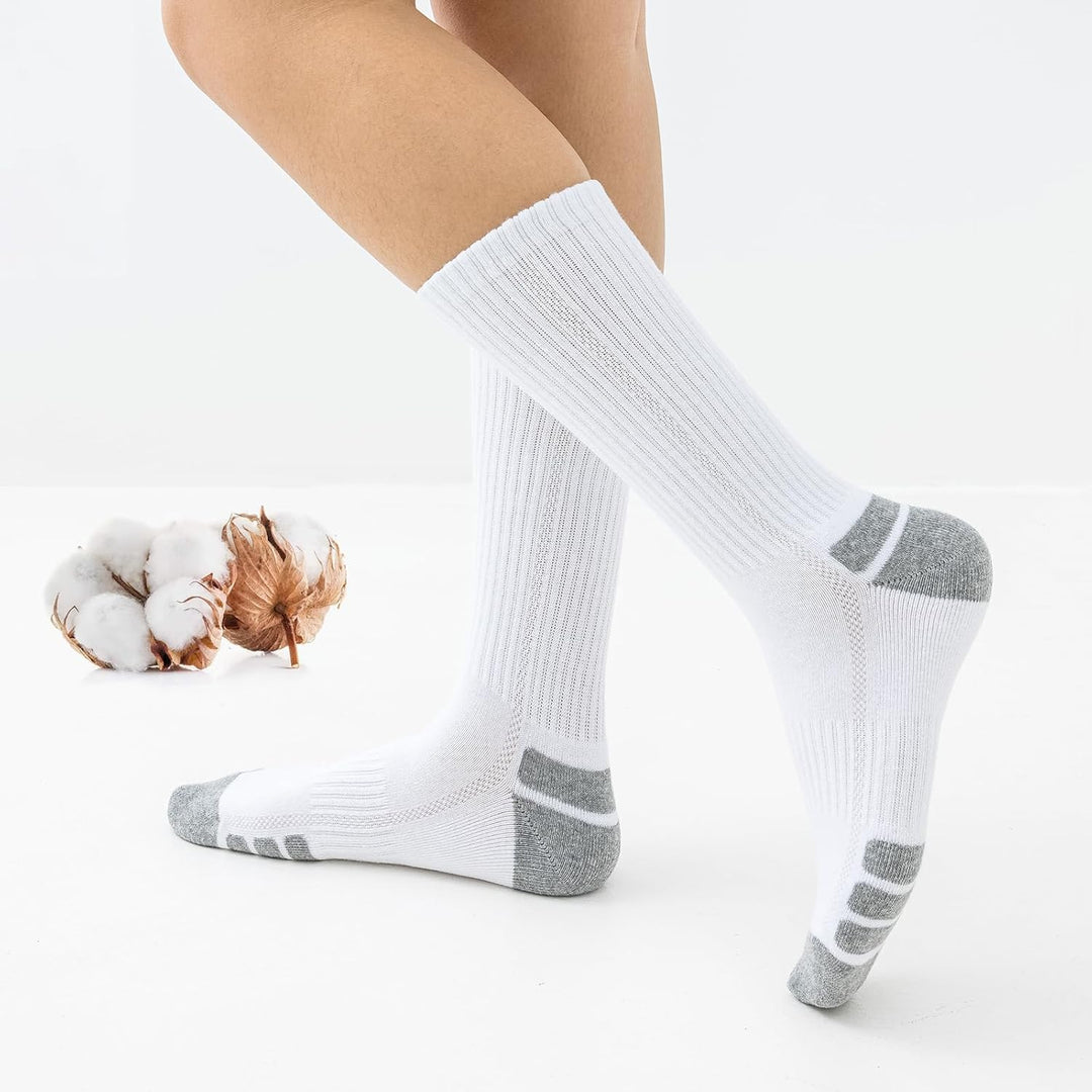 Cotton Sports Socks Unisex (6 Pairs) - Robin-Black-S - AU 6-9-State of Style