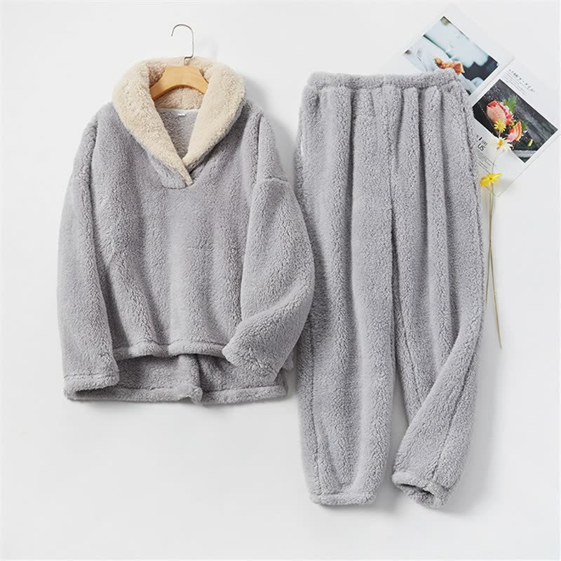 CozyPyjamas | Women's Warm Pyjama Set-Grey-M-State of Style