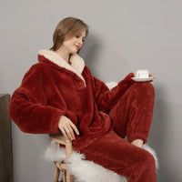 CozyPyjamas | Women's Warm Pyjama Set-Grey-M-State of Style
