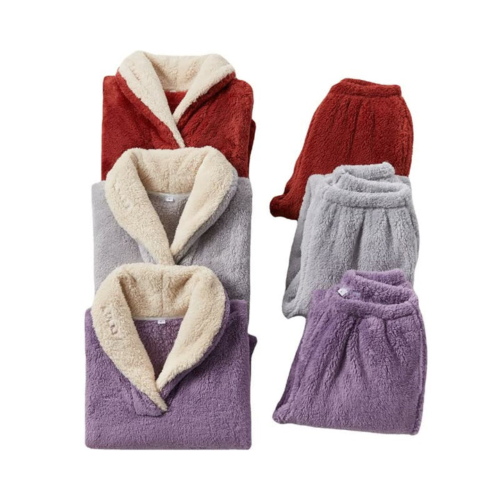 CozyPyjamas | Women's Warm Pyjama Set-Grey-M-State of Style