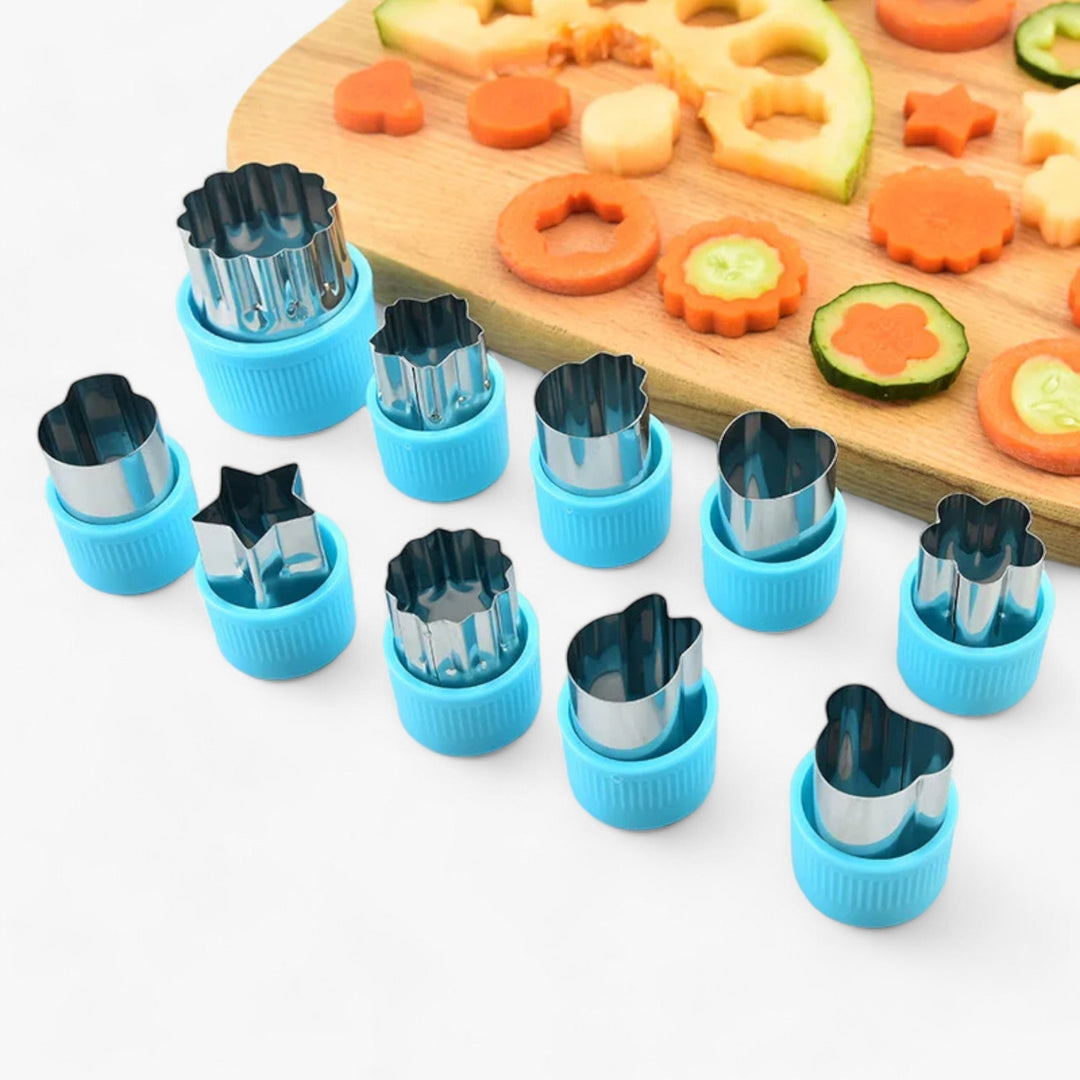 Creative Cookie and Fruit Cutter Set - StarHeart-Green-State of Style