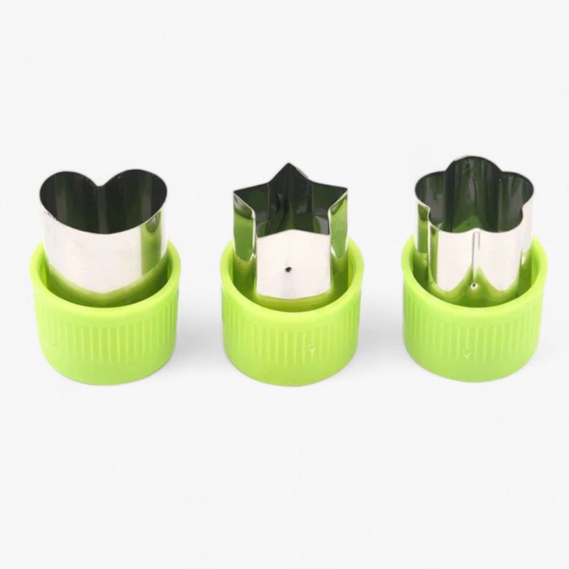 Creative Cookie and Fruit Cutter Set - StarHeart-Green-State of Style