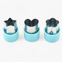 Creative Cutter Set for Cookies & Fruit – StarHeart-Blue-State of Style