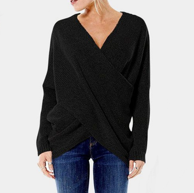 Criss Cross Sweater | Stylish & Comfortable Knitwear-Green-S-State of Style