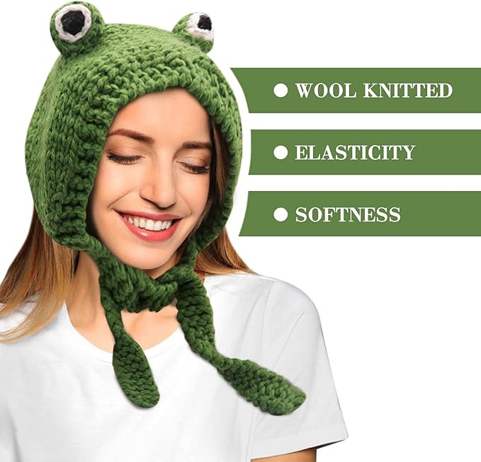 Crocheted Frog Ear-Warming Headband - FrogHeat-State of Style
