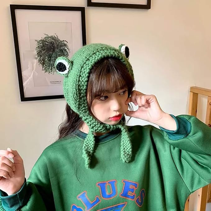 Crocheted Frog Ear-Warming Headband - FrogHeat-State of Style