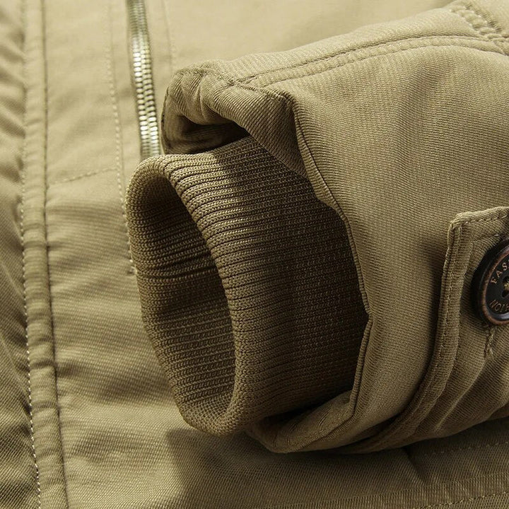 Crocodile-Long Men's Winter Coat - Frost King-Blue-M-State of Style