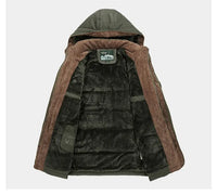 Crocodile-Long Men's Winter Coat - Frost King-Blue-M-State of Style
