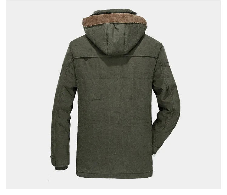 Crocodile-Long Men's Winter Coat - Frost King-Blue-M-State of Style