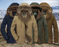 Crocodile-Long Men's Winter Coat - Frost King-Blue-M-State of Style