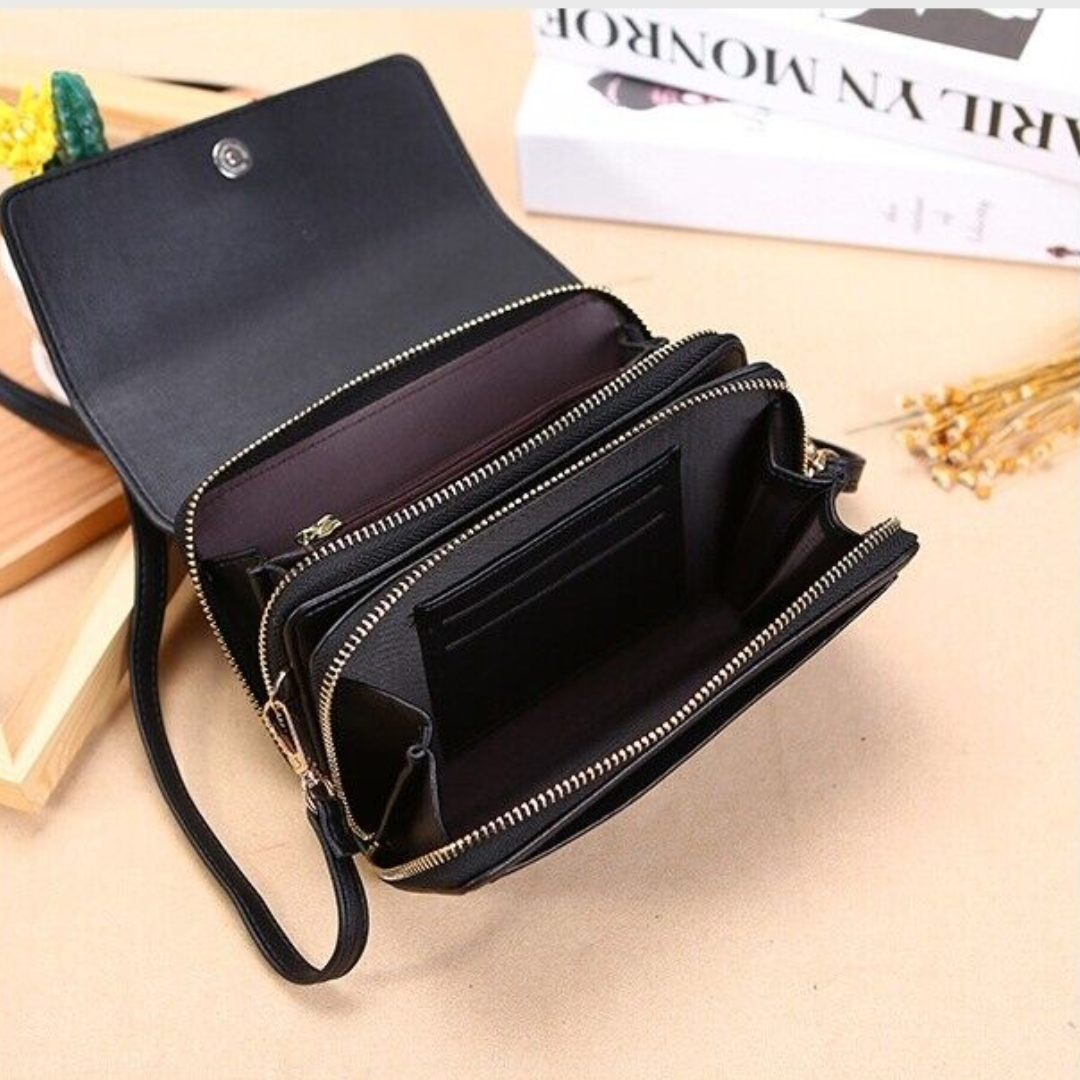 Crossbody Bag Made of Leather-Black-1-State of Style