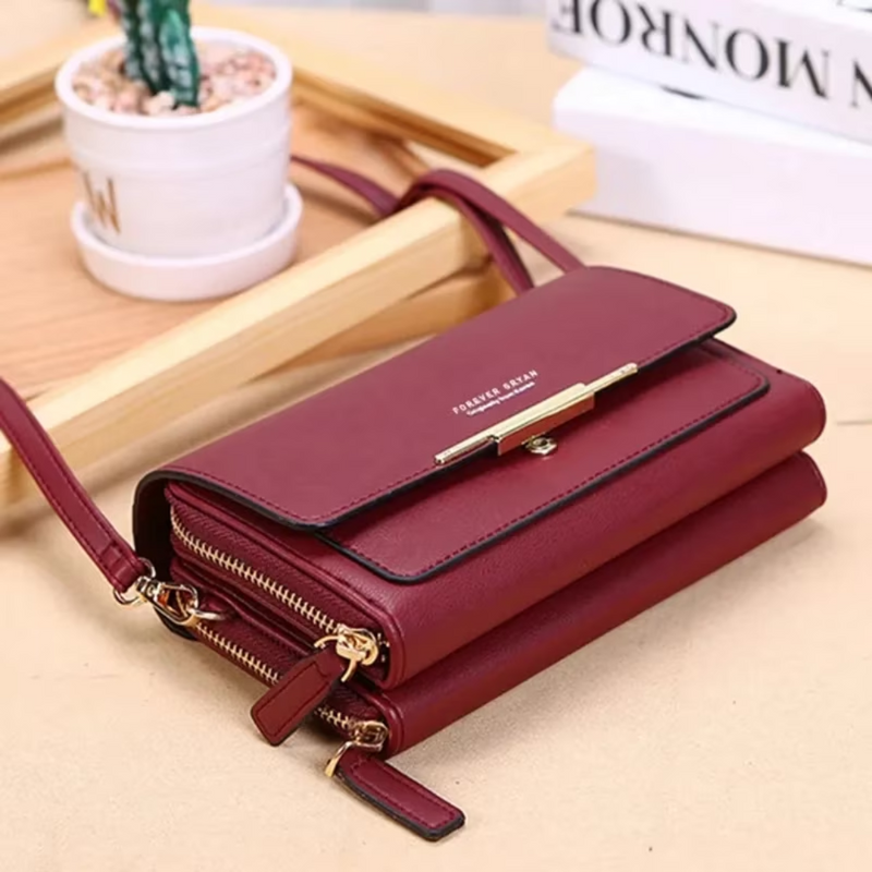 Crossbody Bag Made of Leather-Black-1-State of Style