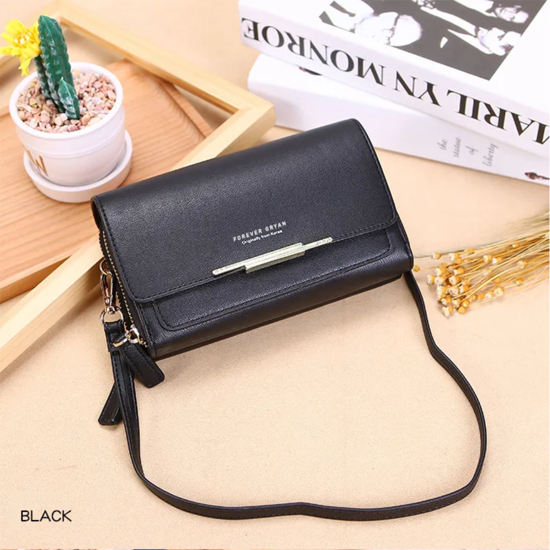 Crossbody Bag Made of Leather-Black-1-State of Style