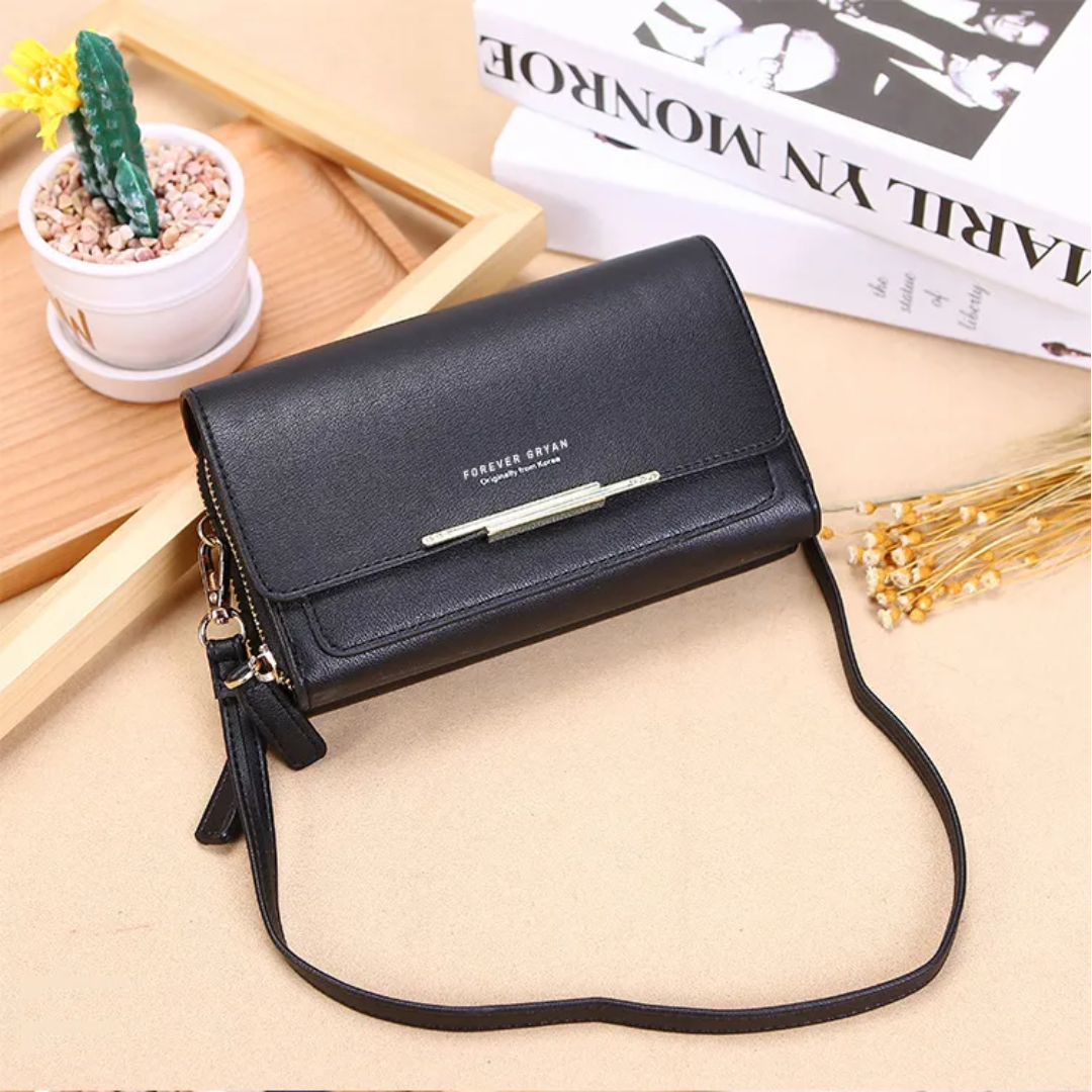 Crossbody Bag Made of Leather-Black-1-State of Style
