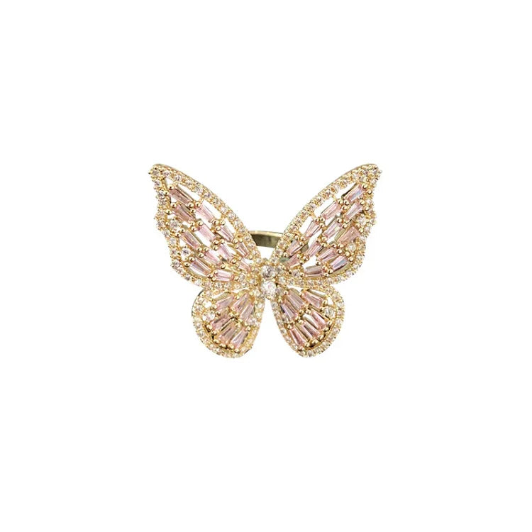 Crystal Butterfly Ring - Elena-Gold-State of Style