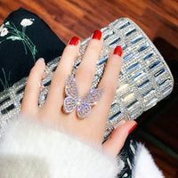 Crystal Butterfly Ring - Elena-Silver-State of Style