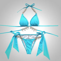 Crystal Diamond Bikini | Glamorous & Sparkling Swimwear-Pink-State of Style