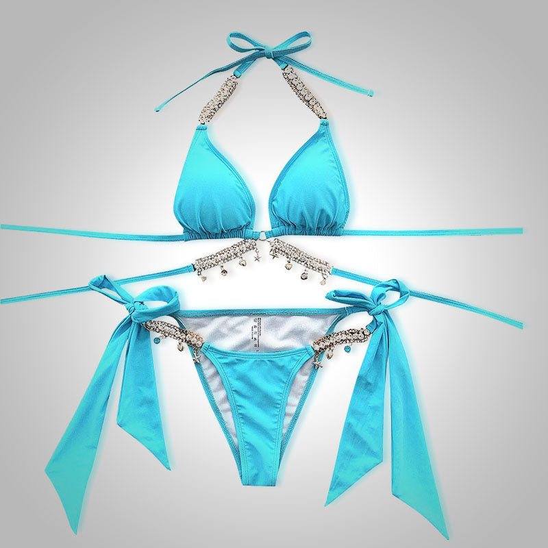 Crystal Diamond Bikini | Glamorous & Sparkling Swimwear-Pink-State of Style