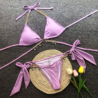 Crystal Diamond Bikini | Glamorous & Sparkling Swimwear-Purple-State of Style