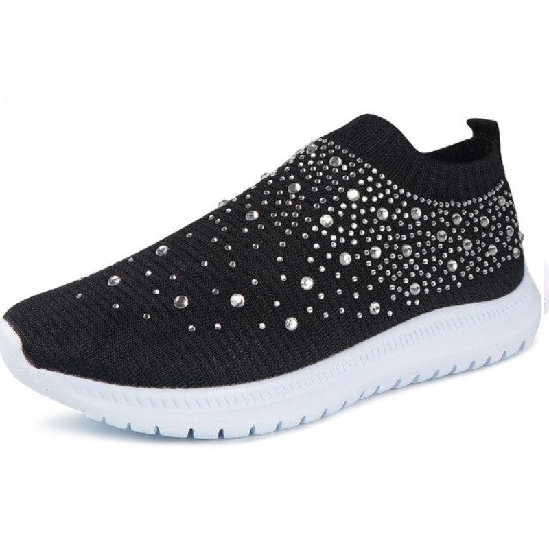 Crystal Fashion Shoes | Women's Sparkly Heel-Black-3.5-State of Style