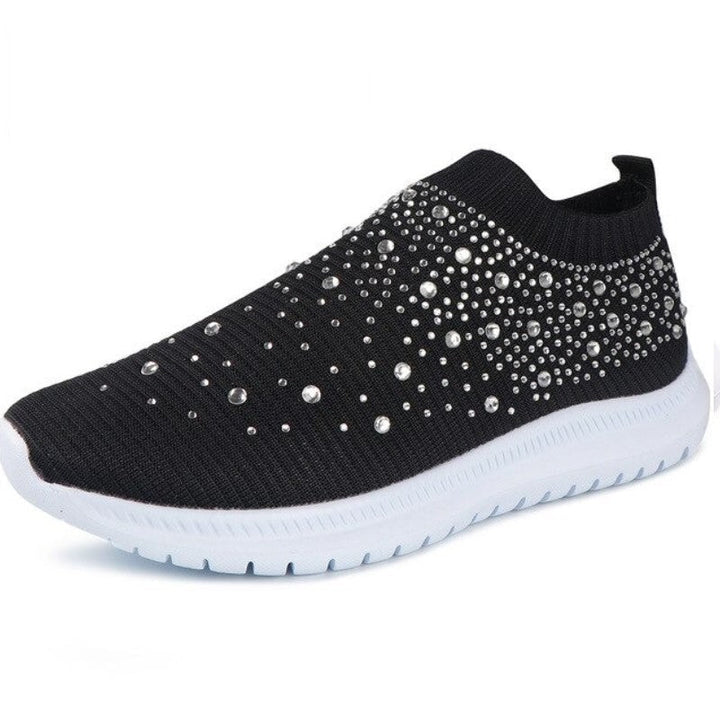 Crystal Fashion Shoes | Women's Sparkly Heel-Black-3.5-State of Style