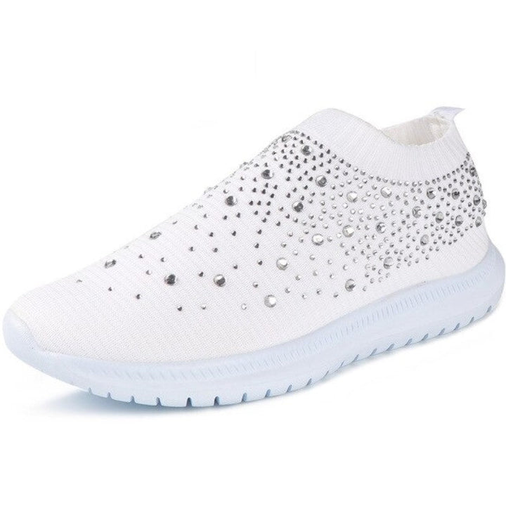 Crystal Fashion Shoes | Women's Sparkly Heel-White-3.5-State of Style