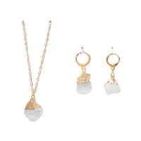 Crystal Jewellery Set Necklace and Earrings - Elara-Clear Crystal-State of Style
