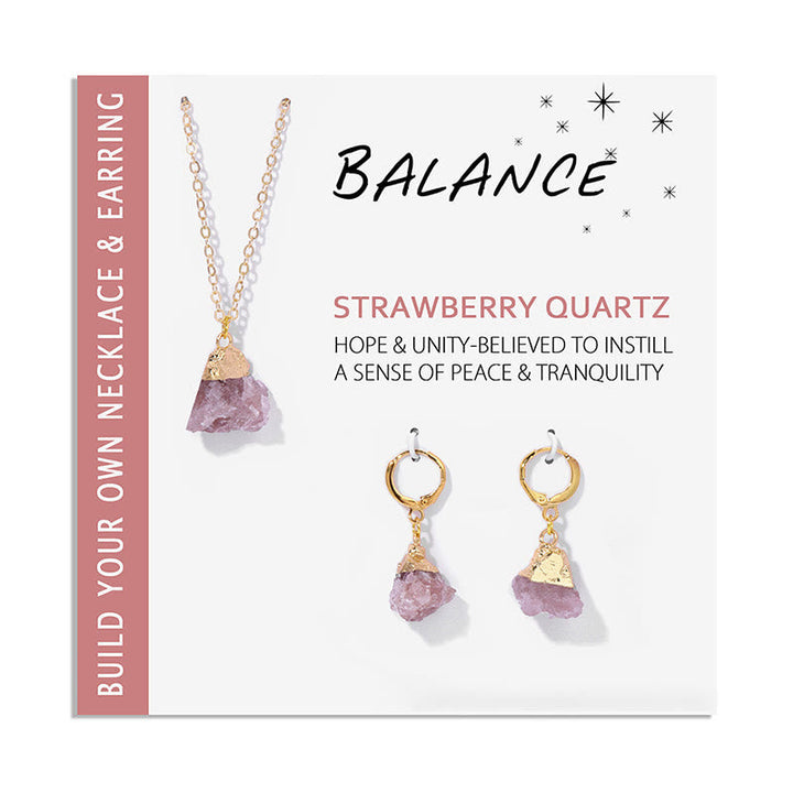 Crystal Jewelry Set Necklace and Earrings - Elara-Clear crystal-State of Style