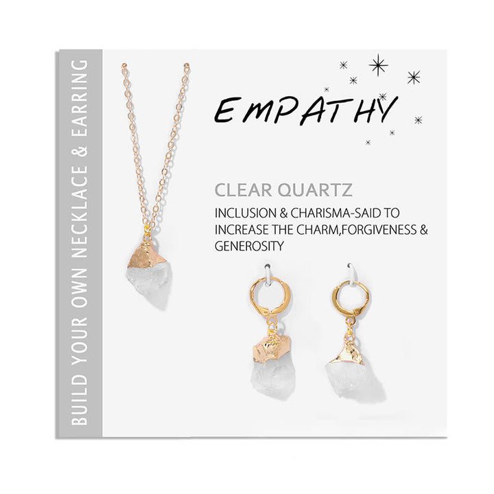 Crystal Jewelry Set Necklace and Earrings - Elara-Clear crystal-State of Style