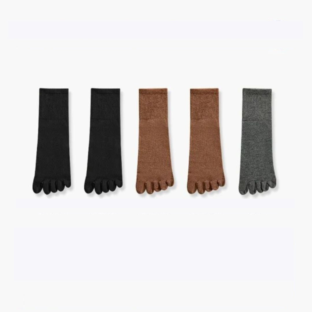 Crystal Traditional Socks – 5-Pack Cotton Toe Socks with Antibacterial Effect-2-State of Style