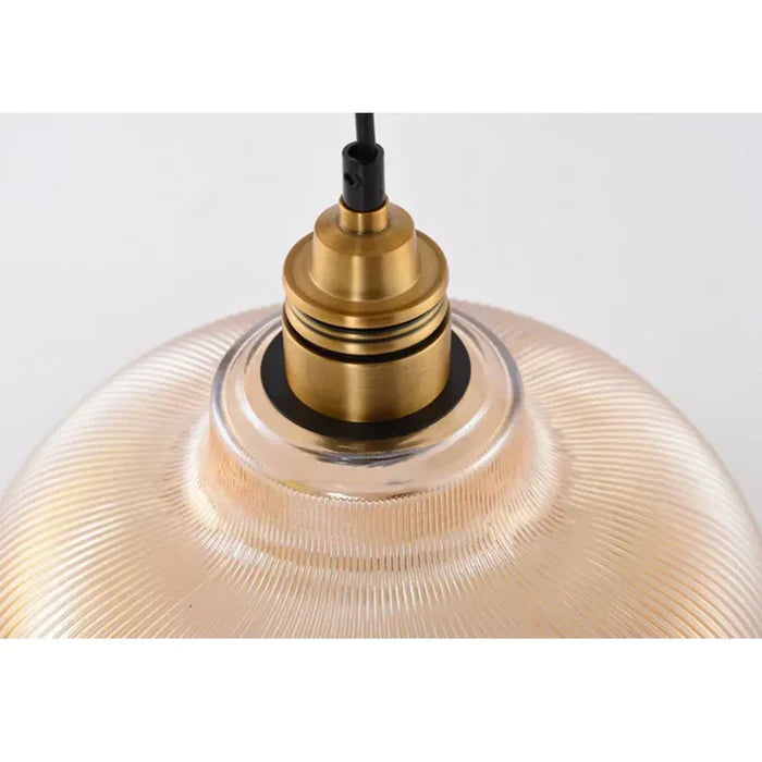 CrystalLoom Glass Pendant Light-Amber-Warm White-State of Style
